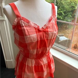 Waverly Grey Red and White Striped Dress